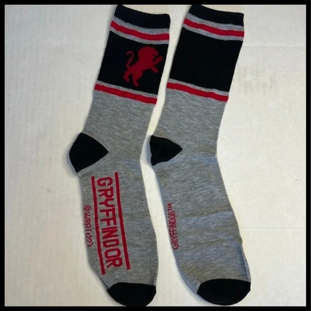New! Harry Potter Gryffindor Socks (Crew/No Show) - Red/Gray/Black